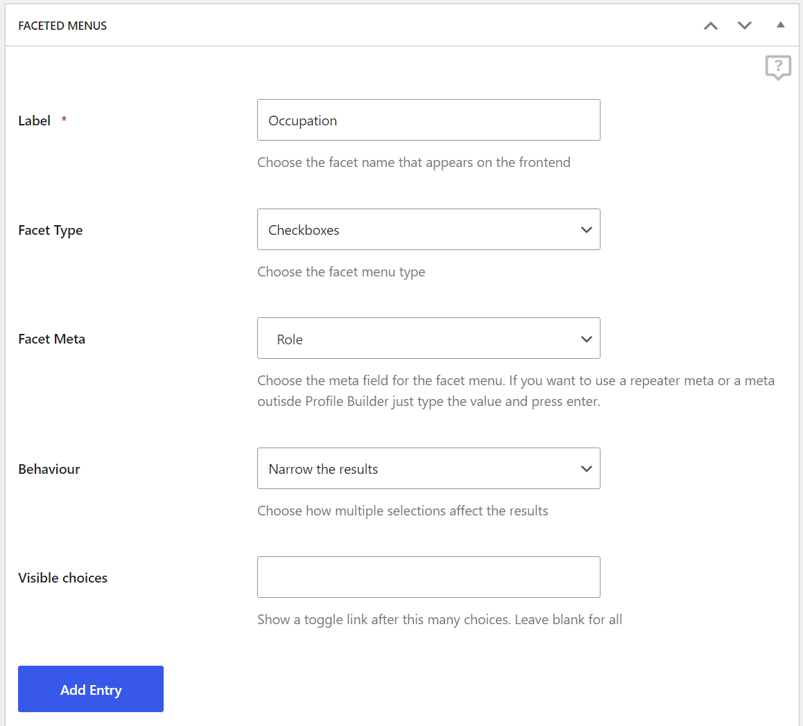 Adding filters to WordPress user listing