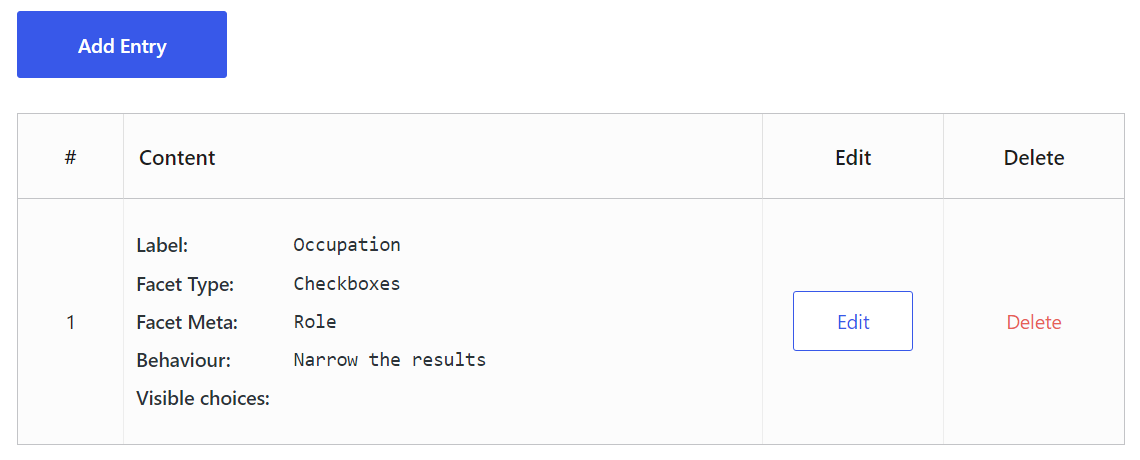 Filters for user listing