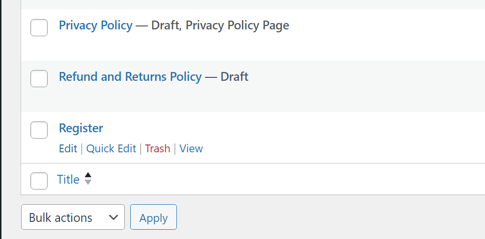 Identifying the pre-made Profile Builder registration page